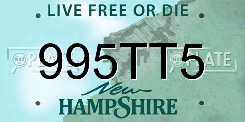 995TT5 New Hampshire License Plate