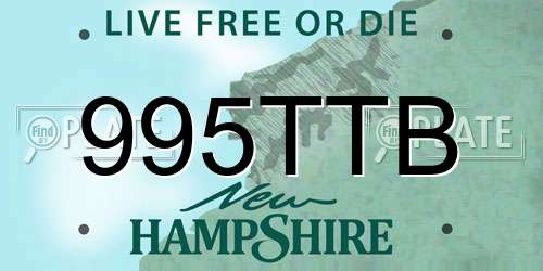 995TTB New Hampshire License Plate