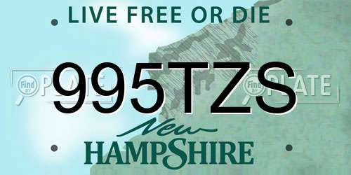 995TZS New Hampshire License Plate