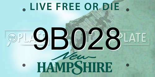 9B028 New Hampshire License Plate