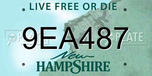 9EA487 New Hampshire License Plate