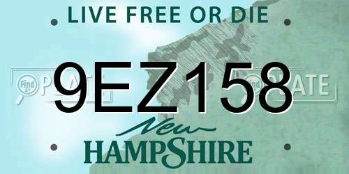9EZ158 New Hampshire License Plate