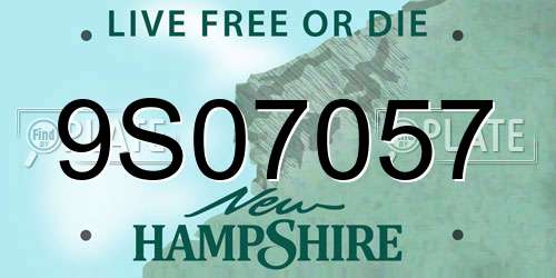 9S07057 New Hampshire License Plate