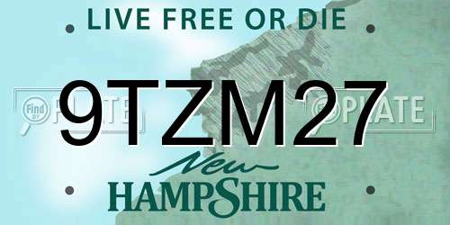 9TZM27 New Hampshire License Plate
