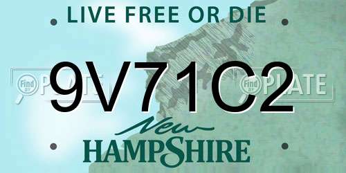 9V71C2 New Hampshire License Plate