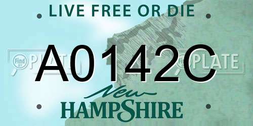 A0142C New Hampshire License Plate