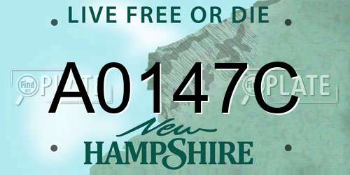 A0147C New Hampshire License Plate