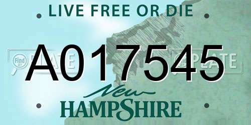 A017545 New Hampshire License Plate