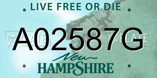 A02587G New Hampshire License Plate