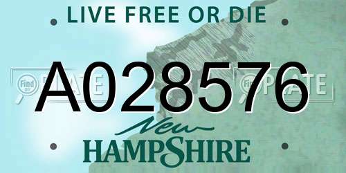A028576 New Hampshire License Plate