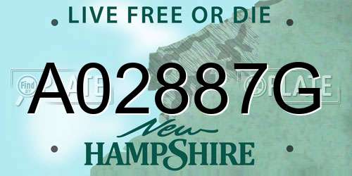 A02887G New Hampshire License Plate