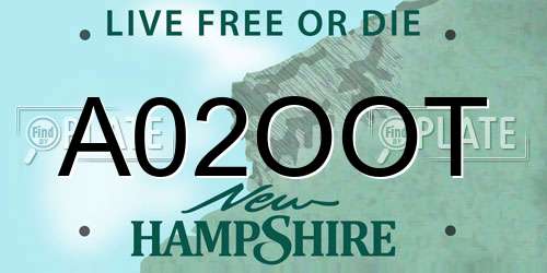 A02OOT New Hampshire License Plate