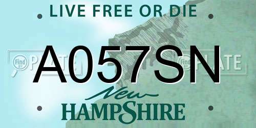 A057SN New Hampshire License Plate