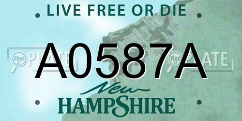A0587A New Hampshire License Plate