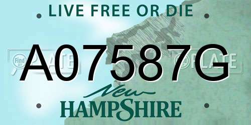 A07587G New Hampshire License Plate