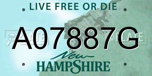 A07887G New Hampshire License Plate
