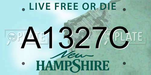 A1327C New Hampshire License Plate