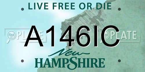 A146IC New Hampshire License Plate