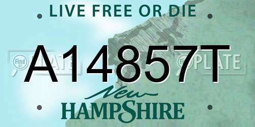 A14857T New Hampshire License Plate