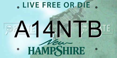 A14NTB New Hampshire License Plate