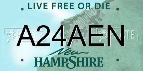 A24AEN New Hampshire License Plate