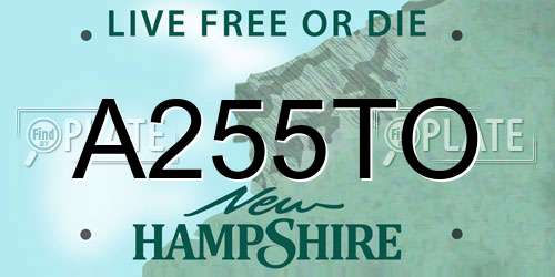 A255TO New Hampshire License Plate