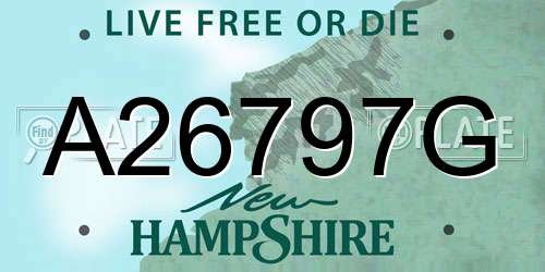 A26797G New Hampshire License Plate