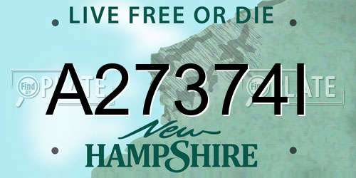 A27374I New Hampshire License Plate