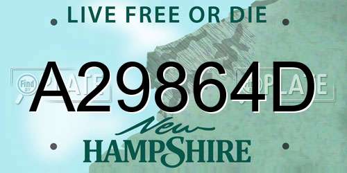 A29864D New Hampshire License Plate