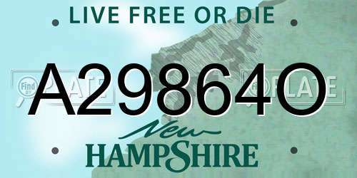 A29864O New Hampshire License Plate