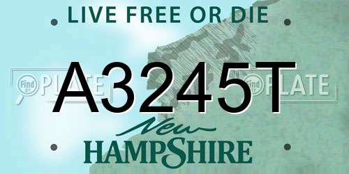 A3245T New Hampshire License Plate