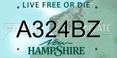 A324BZ New Hampshire License Plate