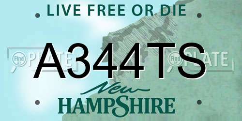 A344TS New Hampshire License Plate