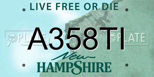 A358TI New Hampshire License Plate