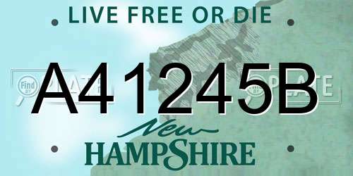 A41245B New Hampshire License Plate