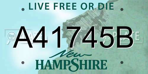 A41745B New Hampshire License Plate