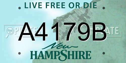 A4179B New Hampshire License Plate