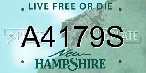 A4179S New Hampshire License Plate