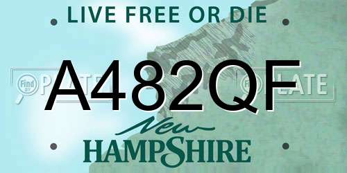 A482QF New Hampshire License Plate