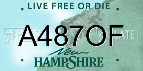 A487OF New Hampshire License Plate