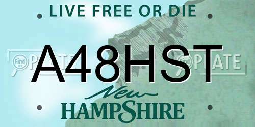 A48HST New Hampshire License Plate