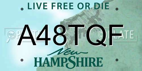 A48TQF New Hampshire License Plate