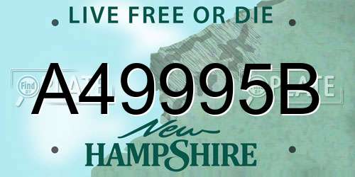 A49995B New Hampshire License Plate