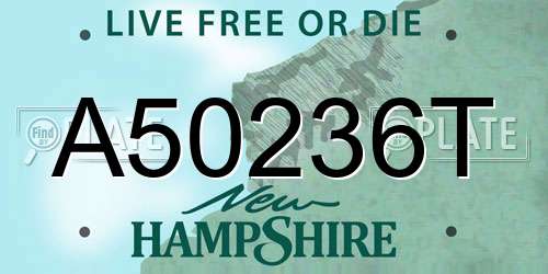 A50236T New Hampshire License Plate