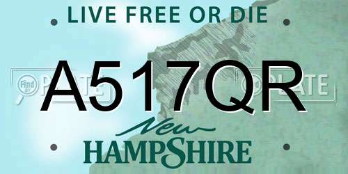 A517QR New Hampshire License Plate