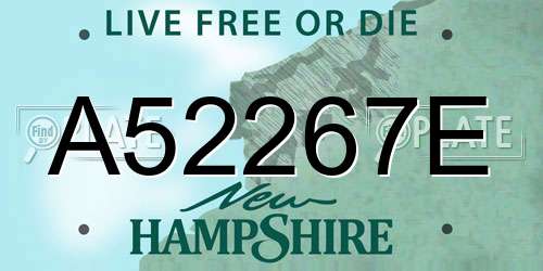 A52267E New Hampshire License Plate