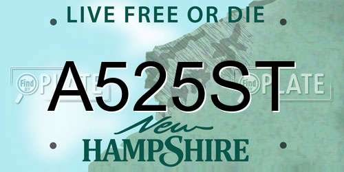 A525ST New Hampshire License Plate