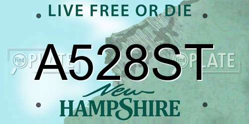 A528ST New Hampshire License Plate