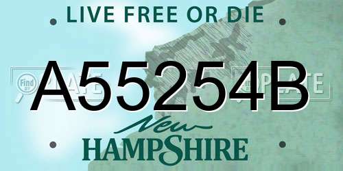 A55254B New Hampshire License Plate