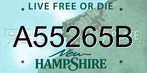 A55265B New Hampshire License Plate
